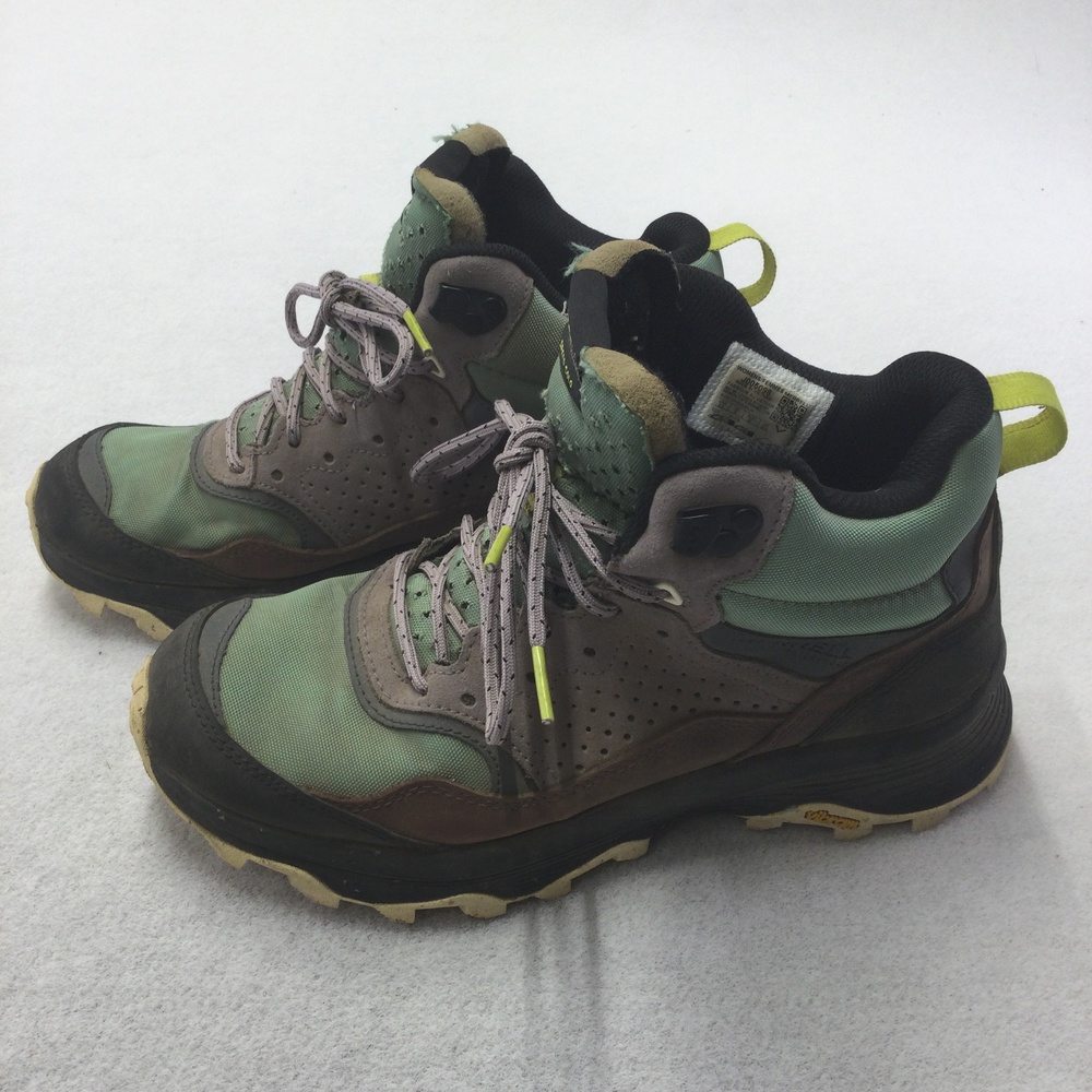 Merrell Speed Solo Shoes Womens Size 8.5 Green Waterproof Hiking Vibram FloatPro